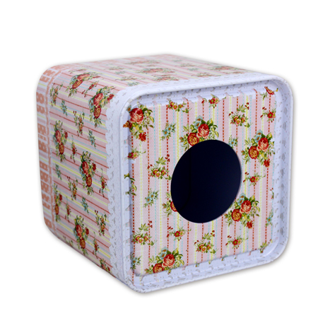 square metal box for tissue storage